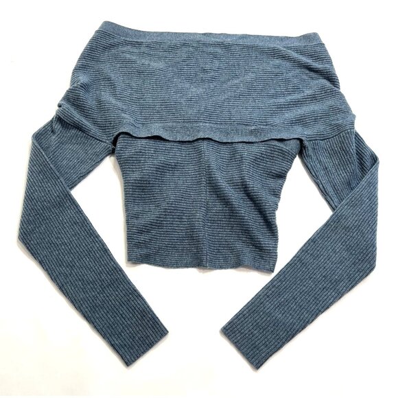 Hellessy Davis Faux Wrap Sweater in Blue - Picture 4 of 5